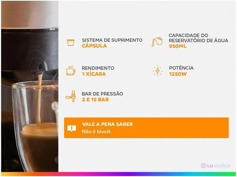 Cafeteira Espresso Tres Lov Preto - 220V - Innov Home